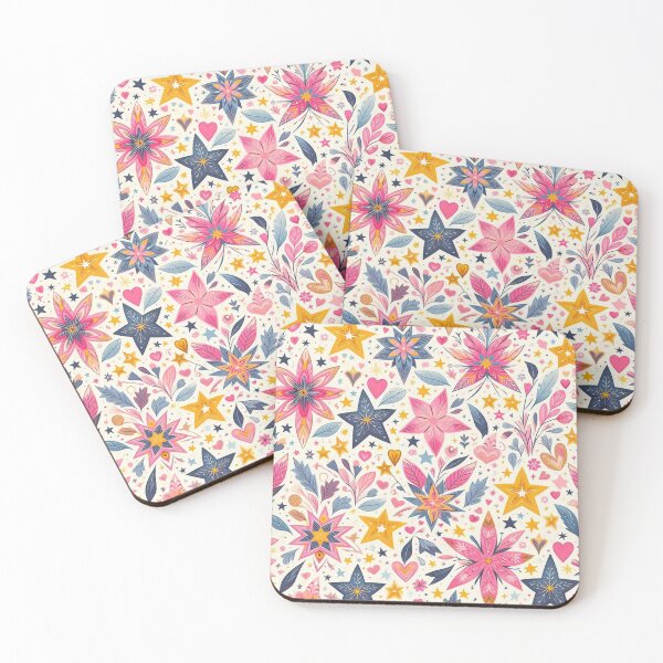 Item preview, Stars & Flowers Pattern designed and sold by 0Mystica0.