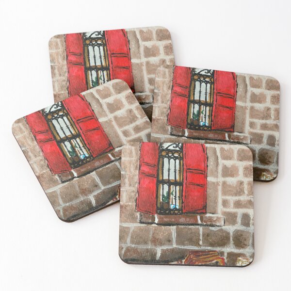 Item preview, Turkish red window and tea stools designed and sold by HayatTreeArt.