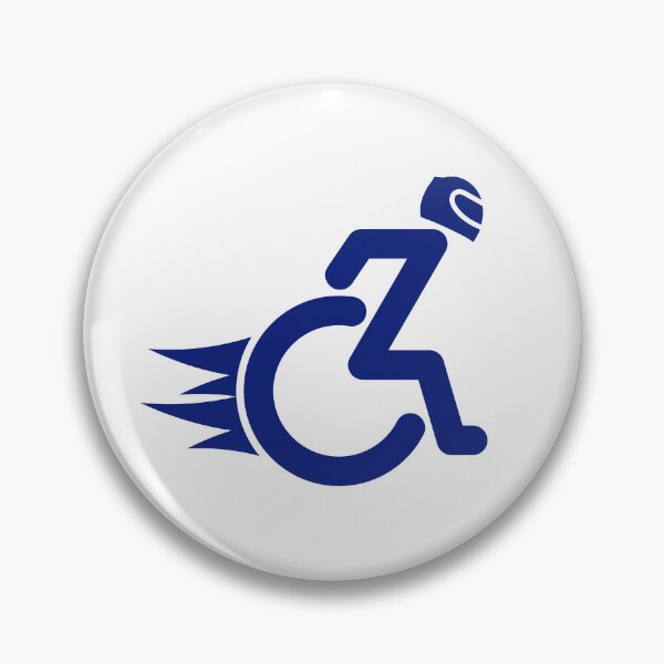 Item preview, Funny Handicap Sign Blue Color designed and sold by Sachithra Munasinghe.