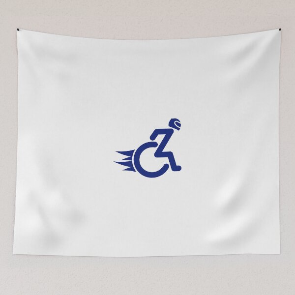 Item preview, Funny Handicap Sign Blue Color designed and sold by Sachithra Munasinghe.
