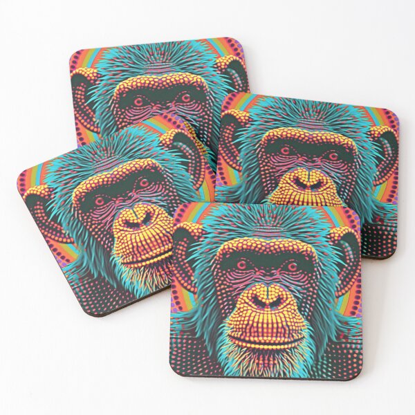 Item preview, Psychedelic Primate Aura - Colorful Monkey Artwork designed and sold by Nicholas Panek.