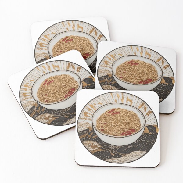 Item preview, Ramen Bowl with Kintsugi-inspired Design Tee designed and sold by Tshirt-Deer.