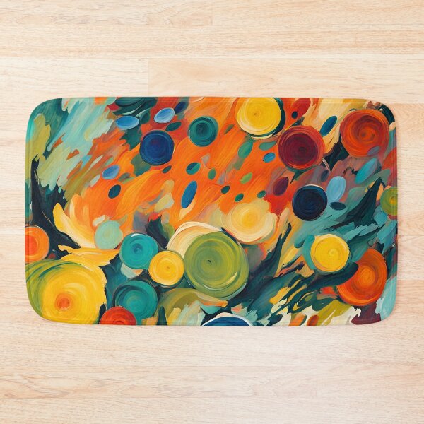 Item preview, Abstract painted art, Chromatic blossom canvas, Energetic floral abstraction, Multi-colored petal panorama, Abstract wildflower spectrum Eclectic flower meadow art, designed and sold by karinasalwaszka.