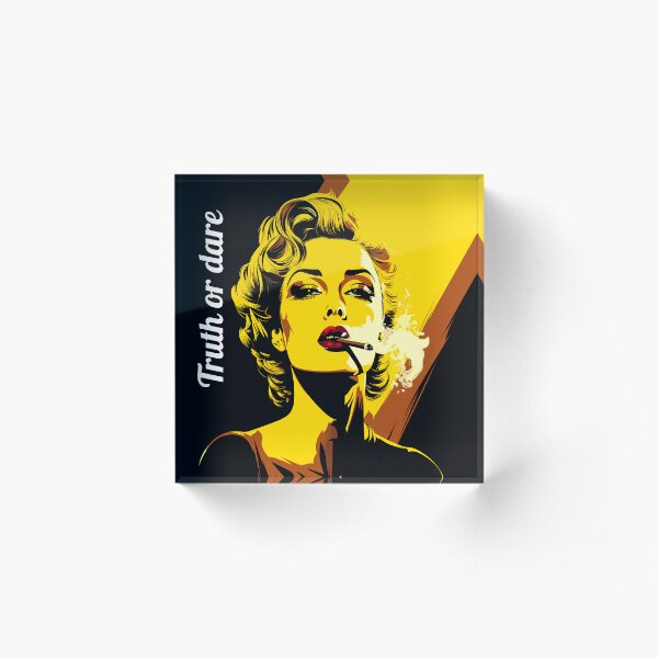 Item preview, Fearless woman, challenging, confident woman, pop art style designed and sold by RoryRocket.
