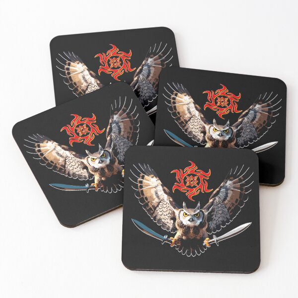 Item preview, Flying Owl and Ancient Symbol of the Sun designed and sold by VikArtStudio.