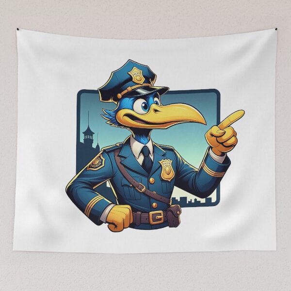 Item preview, Squawk and Awe: The Brave Bird Protecting the City designed and sold by artwaves.