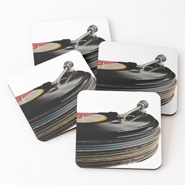 Item preview, Tocadiscos vintage tocando discos de vinilo designed and sold by kitidach-create.