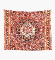 Antique Floral Persian Rug Pattern Wall Tapestry