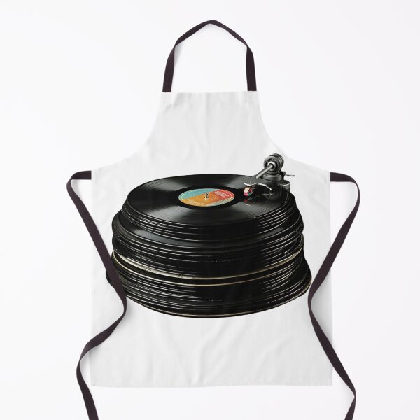 Item preview, Elevated View of Vinyl Record Player with Stacked Records designed and sold by kitidach-create.