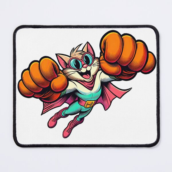 Item preview, Paws of Power: Dynamic Feline Superhero in Flight designed and sold by artwaves.