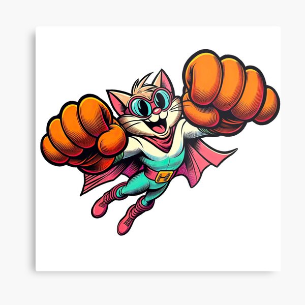 Item preview, Paws of Power: Dynamic Feline Superhero in Flight designed and sold by artwaves.
