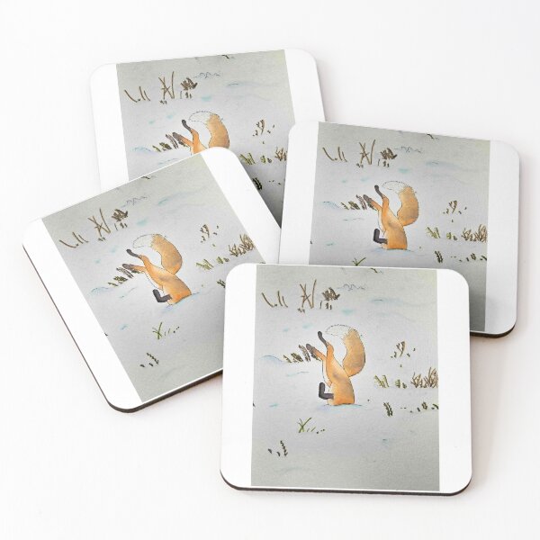 Item preview, Fox Jumping into Snow Watercolor designed and sold by Bits and Bobs.