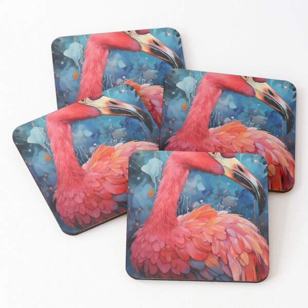 Item preview, Lesser flamingo art designed and sold by Rockwpapart.