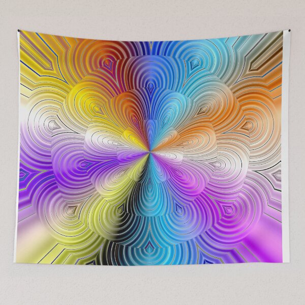 Item preview, Gorgeous Infinite Pastel Hepatagon Mandala1 designed and sold by rodmillar.