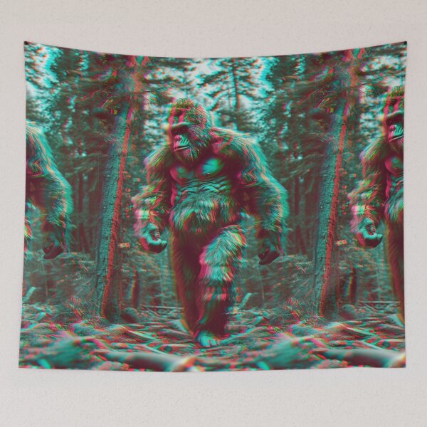 Item preview, Mystical Forest Guardian - 3D Bigfoot Creature Art Print designed and sold by Nicholas Panek.