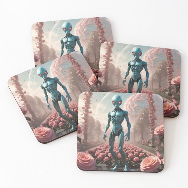 Item preview,  mysterious alien standing in the middle of the flower garden in Wonderland designed and sold by Great-store4U.