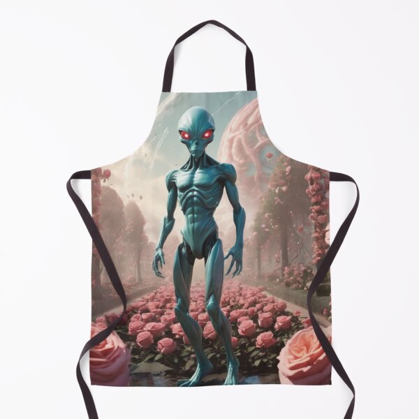 Item preview, mysterious alien standing in the middle of the flower garden in Wonderland designed and sold by Great-store4U.