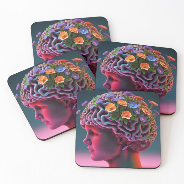 Item preview, Pink Skull With Flowers" designed and sold by Obinne.