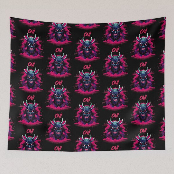 Item preview, Oni Synthwave Cyberpunk designed and sold by GlitchGrotesque.