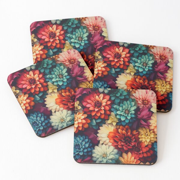Item preview, Zinnia Tile 30: Rainbow Smiles in a Field of Daisy Dandelions and Sunshine of Nature's Confetti Party designed and sold by TheBrainArt.