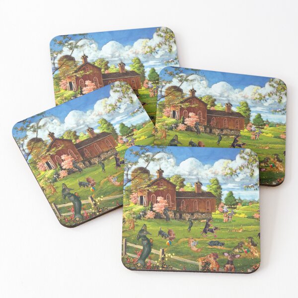 Item preview, Dachshunds Playing Outside The Vintage House designed and sold by Clitus.