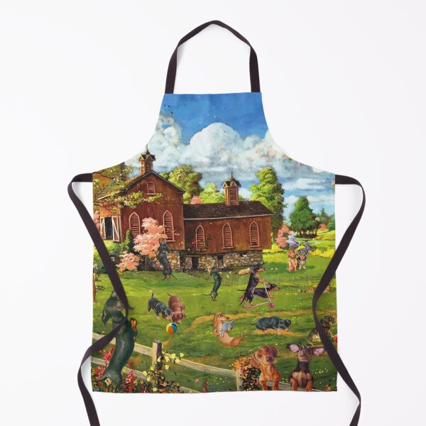 Item preview, Dachshunds Playing Outside The Vintage House designed and sold by Clitus.