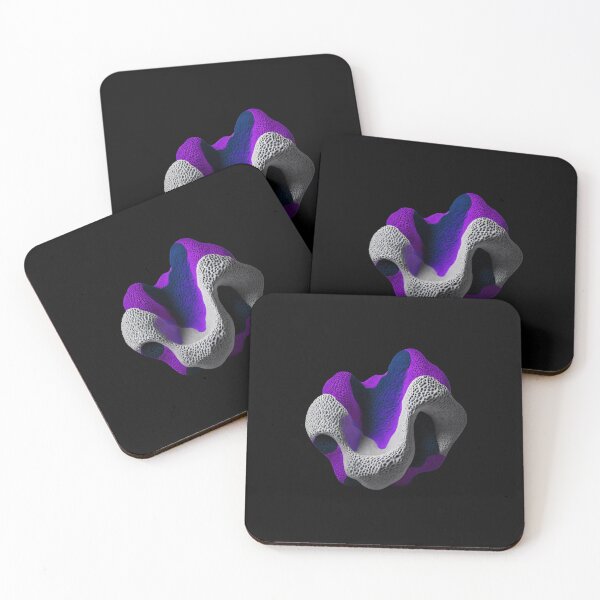 Item preview, Abstract Amorphous Wave Form Grey Purple Concrete designed and sold by Lelijo.