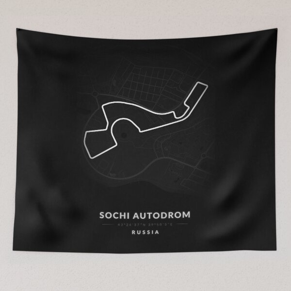 Item preview, Sochi Autodrom circuit in Russia in Black and white designed and sold by Jerhus.