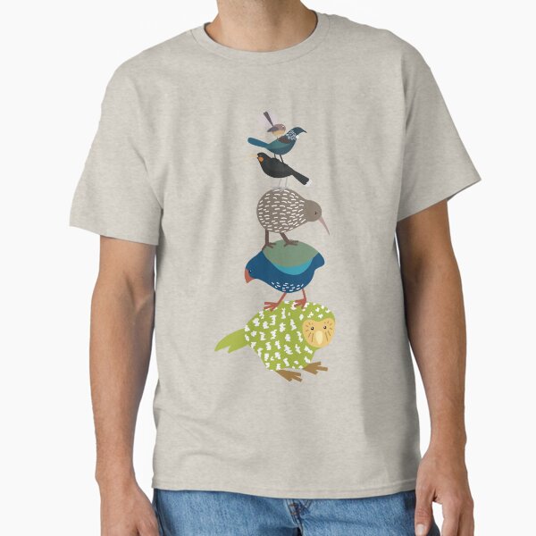 Item preview, Stacked Birds Of New Zealand - Kiwi, Kakapo, Tui, Fanatail, Kaka, Kea designed and sold by Rebeccatiana.nz.