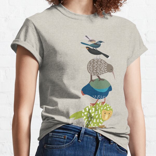 Item preview, Stacked Birds Of New Zealand - Kiwi, Kakapo, Tui, Fanatail, Kaka, Kea designed and sold by rebeccatiana.