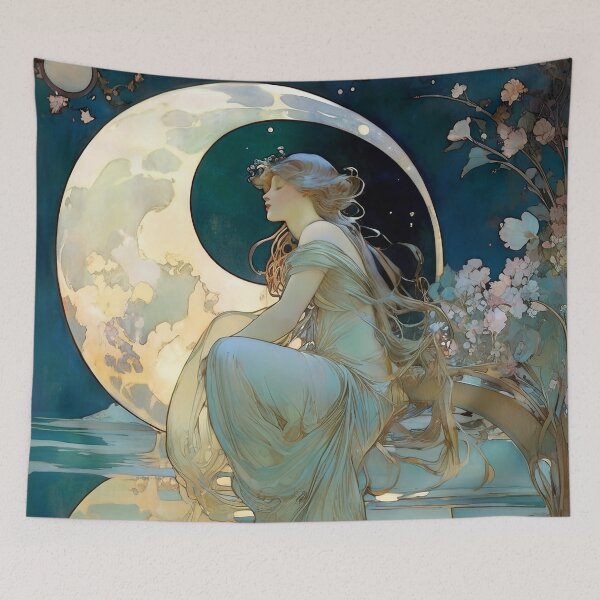 Item preview, Inspirado en la luna de Mucha designed and sold by Tamas Das.