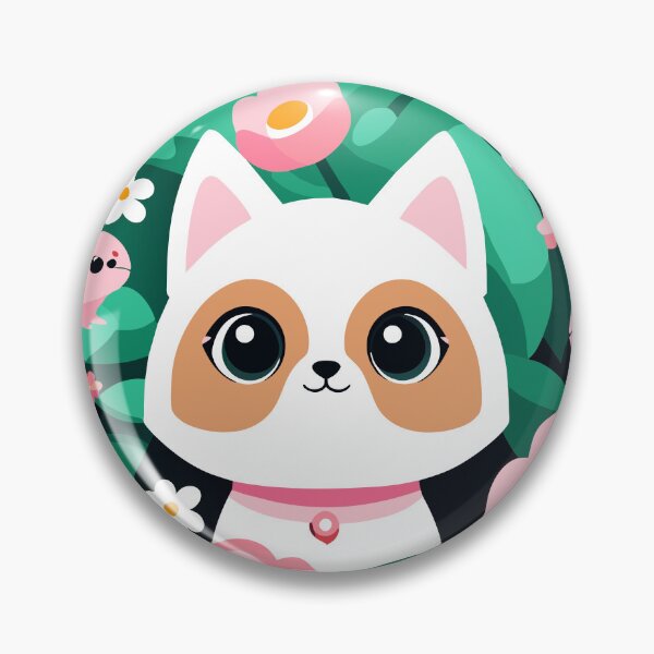 Artikelvorschau, Blühende Schnurrhaare: Kawaii Cat's Floral Frolic entworfen und verkauft von CutesyKoala.