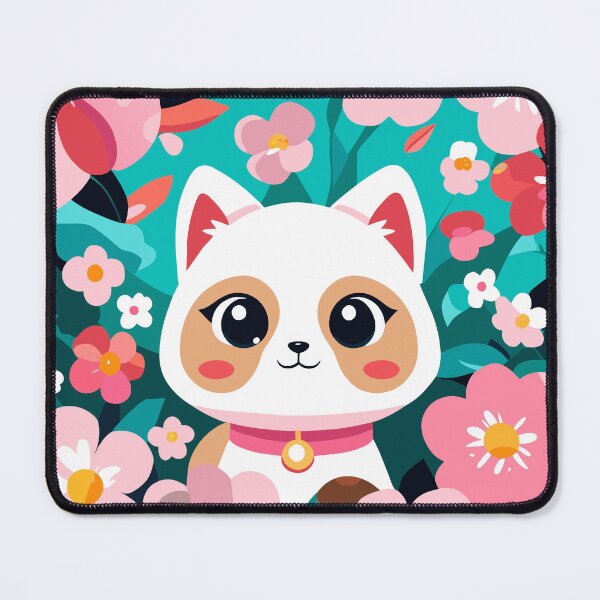 Item preview, Floral Whispers: Kawaii Cat's Serenade in the Blossom Haven designed and sold by CutesyKoala.