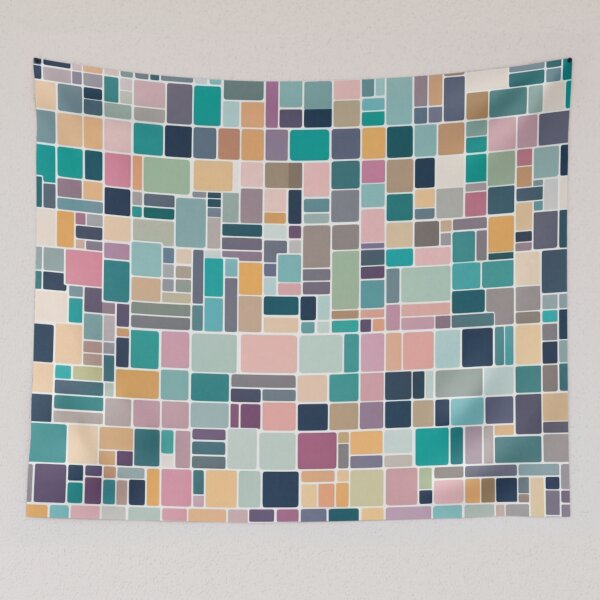 Item preview, small color block pattern lite pastel tone designed and sold by JangmiHorang.