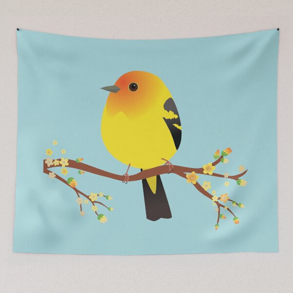 Item preview, Cute egg shaped Western tanager designed and sold by Bwiselizzy.
