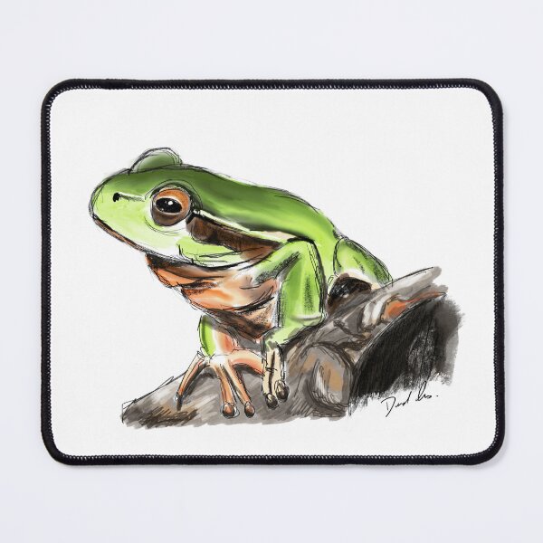 Item preview, Ink drawing - Green Tree Frog designed and sold by OzzieClothingC0.