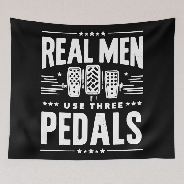 Item preview, Real Men Use Three Pedals - Manual Transmission Enthusiast designed and sold by teedory.