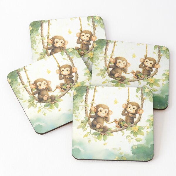 Item preview, Playful Monkey Swing designed and sold by cute-animals99.