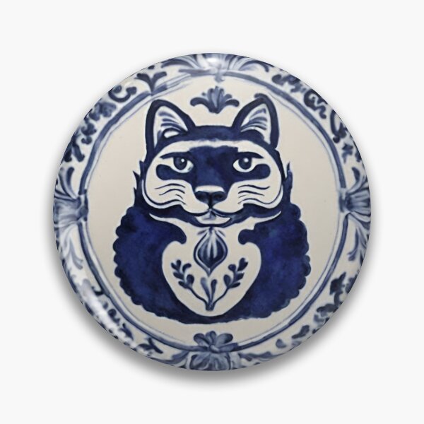 Artikelvorschau, Vintage holländische Fliese: Die japanische Katze entworfen und verkauft von ArtNook777.