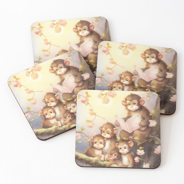 Item preview, Monkey Bedtime Stories designed and sold by cute-animals99.