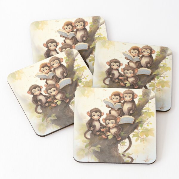 Item preview, Whimsical Monkey Bedtime designed and sold by cute-animals99.
