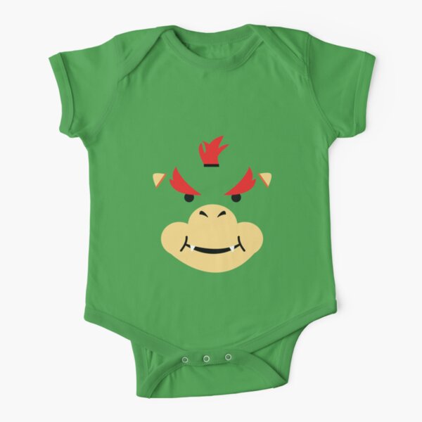 Bowser Jr Short Sleeve Baby One-Piece