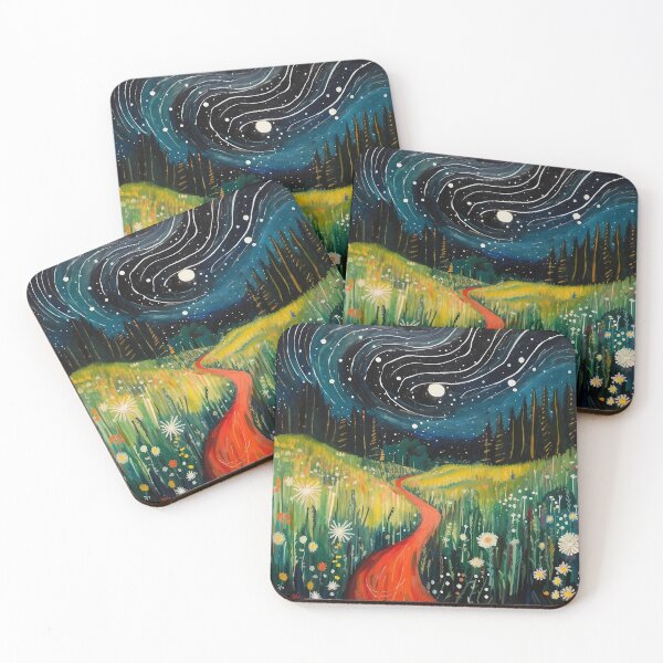 Item preview, Dream-like Flower Field Night Sky  designed and sold by AllPrintsMore.
