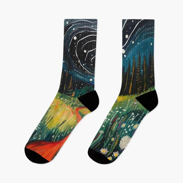 Item preview, Dream-like Flower Field Night Sky  designed and sold by AllPrintsMore.
