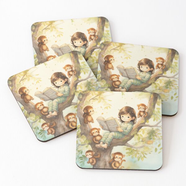 Item preview, Whimsical Monkey Tales designed and sold by cute-animals99.