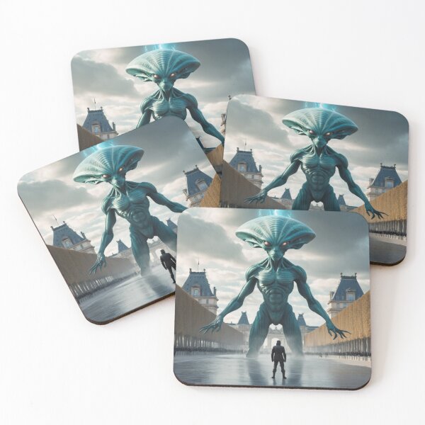 Item preview, A scary alien stands in front of a luxurious palace in the city designed and sold by Great-store4U.