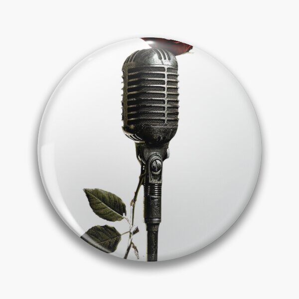 Item preview, Vintage Microphone with Rose - Music and Romance designed and sold by kitidach-create.