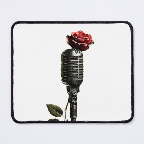 Item preview, Vintage Microphone with Rose - Music and Romance designed and sold by kitidach-create.