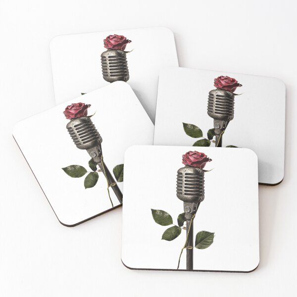Item preview, Vintage Microphone with Rose - Music and Romance designed and sold by kitidach-create.