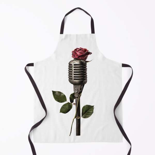Item preview, Vintage Microphone with Rose - Music and Romance designed and sold by kitidach-create.